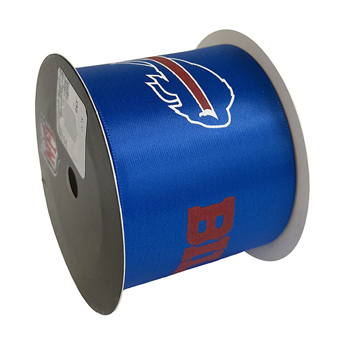 Bills Printed Ribbon 2 1/4"-Inch Width, 15 Foot Spool - USA Licensed Bows