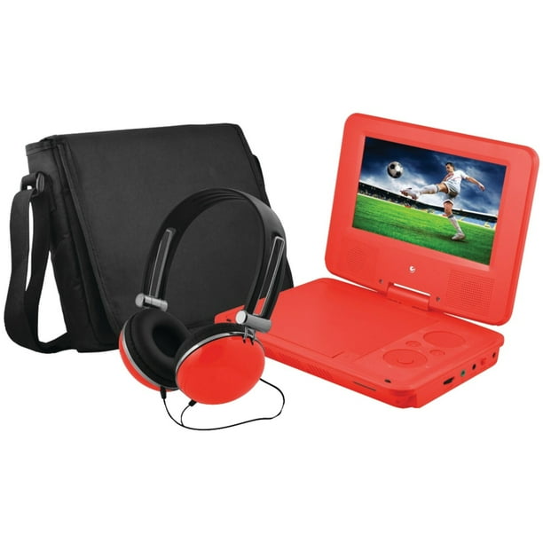 Ematic 7" Portable DVD Player with Matching Headphones and Bag