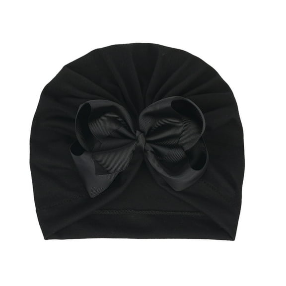 EnJoCho Toddler Soft Solid Headwear Baby Boys Girls Stretch Striped Bow Breathable Hat Caps 3 Years Baby Small Kids Cute Daily Head Wear