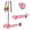 Pink, variant on Kids Kick Scooter with Adjustable Handlebar, Lean-to-Steer, Anti-Slip Wide Deck, Rear Brake, Lightweight Folding Design for Boys & Girls Ages 3-12