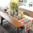 thumbnail image 5 of Christmas Table Runner Red Green Buffalo Check Plaid Table Runner Seasonal Fall Winter Xmas Holiday Dresser Scarves Decorations for Indoor Outdoor Kitchen Dining Wedding Party 13 x 72 Inch, 5 of 7