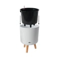 thumbnail image 3 of Algreen Modena 8.5" Self-Watering Planter with Stand, Gloss White, 3 of 6