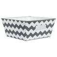 thumbnail image 3 of DII 11" Trapezoid Modern Polyester Chevron Storage Bin in Gray (Set of 2), 3 of 6