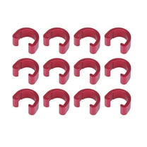 12pcs Brake Cable Clip C Style Clamp Aluminium Alloy Red for Mountain Bike Road Bicycle Folding Bike