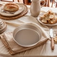 thumbnail image 6 of 2 Pack Baking Sheet Pan, Cookie Sheets for Oven Cooking, Thick Warp-Resistant Nonstick Round Cake Pan, for Baking, Roasting Rose Gold 8.4*8.4*1.2in, 6 of 6