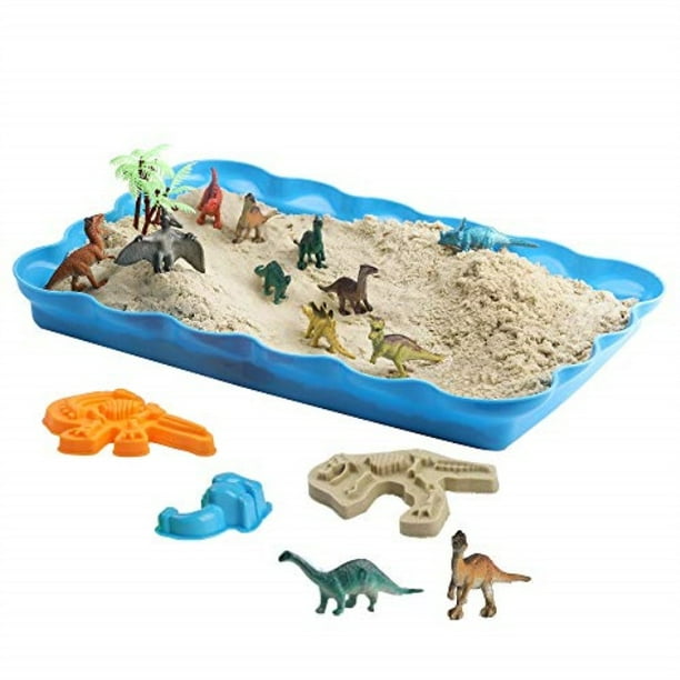Ccfoud Sand Toys, Dinosaur Sandbox Sand, Sand Box Kit Includes 20