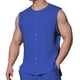 thumbnail image 1 of pstuiky Camisetas sin mangas para hombre, Cárdigan informal de moda para hombre, liso, cuello redondo, sin mangas, con botones Tops elegantes para mujer m, 1 of 5