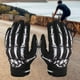 thumbnail image 5 of Guantes de motocicleta antideslizantes con patrón de esqueleto y dedos completos, transpirables Talla S, 5 of 8
