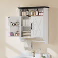 thumbnail image 2 of VECELO Bathroom Cabinets with Motion Sensor LED Lights, Wall Mounted Medicine Cabinet with Towel Bars and Hidden Storage Space for Bathroom, Kitchen, Pure White, 2 of 13
