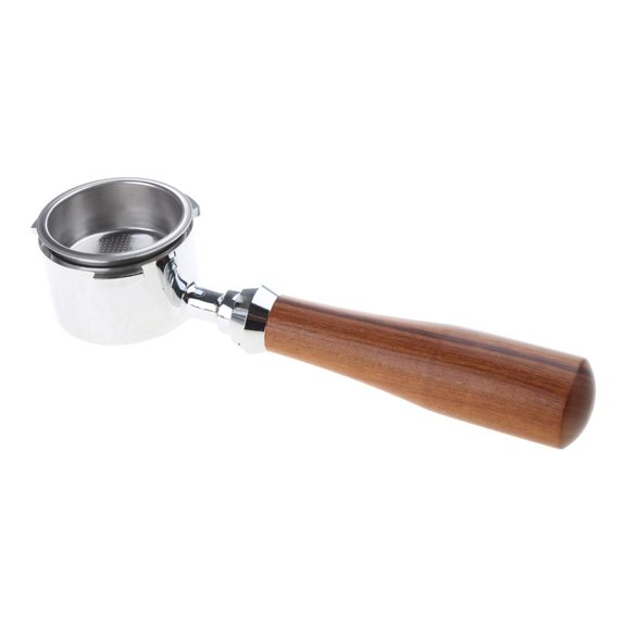 51mm Coffee Machine Filter Holder ECO680 686 Bottomless Portafilter with Wooden Handle Replacement Accessory