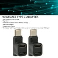 thumbnail image 3 of Adaptador De ángulo USB C 3.1 90, Adaptador USB C Macho A USB C Hembra 100W 10Gbps Para Teléfono Inteligente, 3 of 7