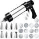 thumbnail image 1 of Pistola para prensar galletas Máquina para hacer galletas Spritz de acero inoxidable para hornear con 13 discos y 8 boquillas para decorar glaseado Prensa para hornear galletas, 1 of 5