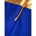 thumbnail image 5 of YONGHS Kids Girls Liturgical Praise Dance Dress Metallic Color Block Worship Robe Lyrical Dancewear Royal Blue 8, 5 of 8