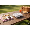 thumbnail image 3 of efyPack 5-Compartment Disposable Paper Plates, White, Plant-Based Sugarcane Fiber, 500Pcs., 3 of 5