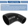 thumbnail image 4 of Unique Bargains 1 Pcs 51-90mm 2.01"-3.54" ID 102mm 4.02" Length 90 Degrees Black Car Silicone Hose Coolant Hose, 4 of 7