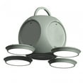 thumbnail image 3 of Linterna de Camping, lámpara plegable recargable, impermeable, USB, compacta, Solar, luces portátiles para exteriores, para jardín, Picnic, pesca , Verde, 3 of 8