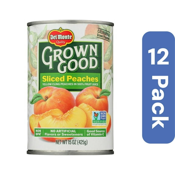 Del Monte Sliced Peaches In Juice 15 oz (Pack Of 12)