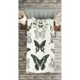 thumbnail image 3 of Ambesonne Animal Quilted Bedspread Set 2 Pcs, Modern Realistic Art, Twin Size, Black Grey and White, 3 of 3