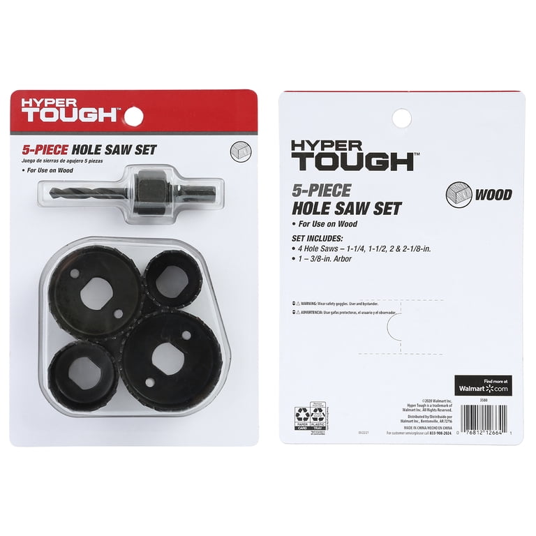 Hoteche 16-Piece Hole Saw Set - 12 Saws (3/4" To 5") For Wood, Metal, Plumbing, DIY Projects With Arbors & Case