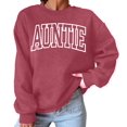 thumbnail image 3 of MOUSYA Womens Aunt Sweatshirt Cool Aunt Crew Neck Sweatshirt Auntie Letter Print Long Sleeve Pullover Top, 3 of 9