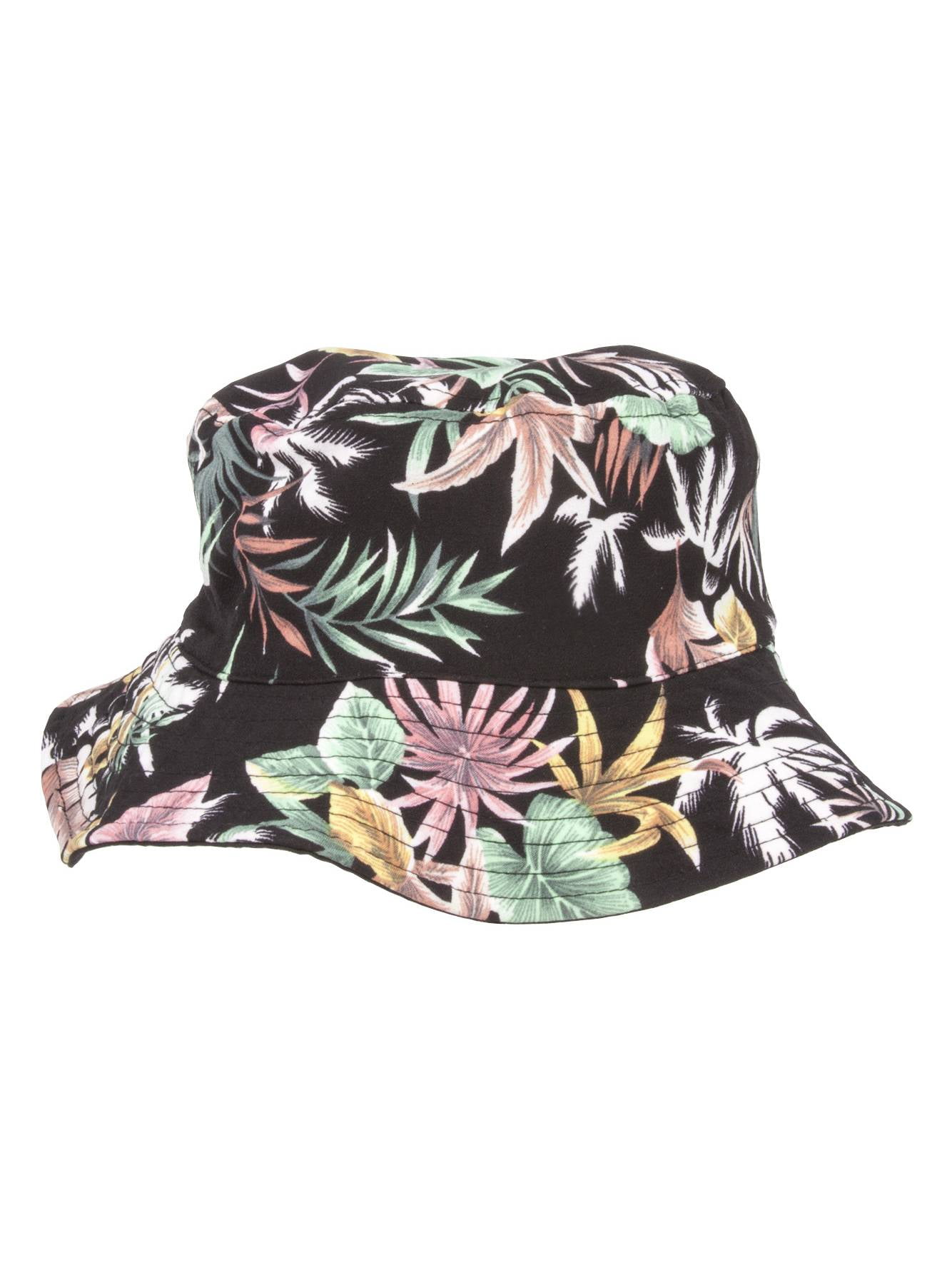 Floral Black Fitted Bucket Hat - L/XL | Walmart Canada