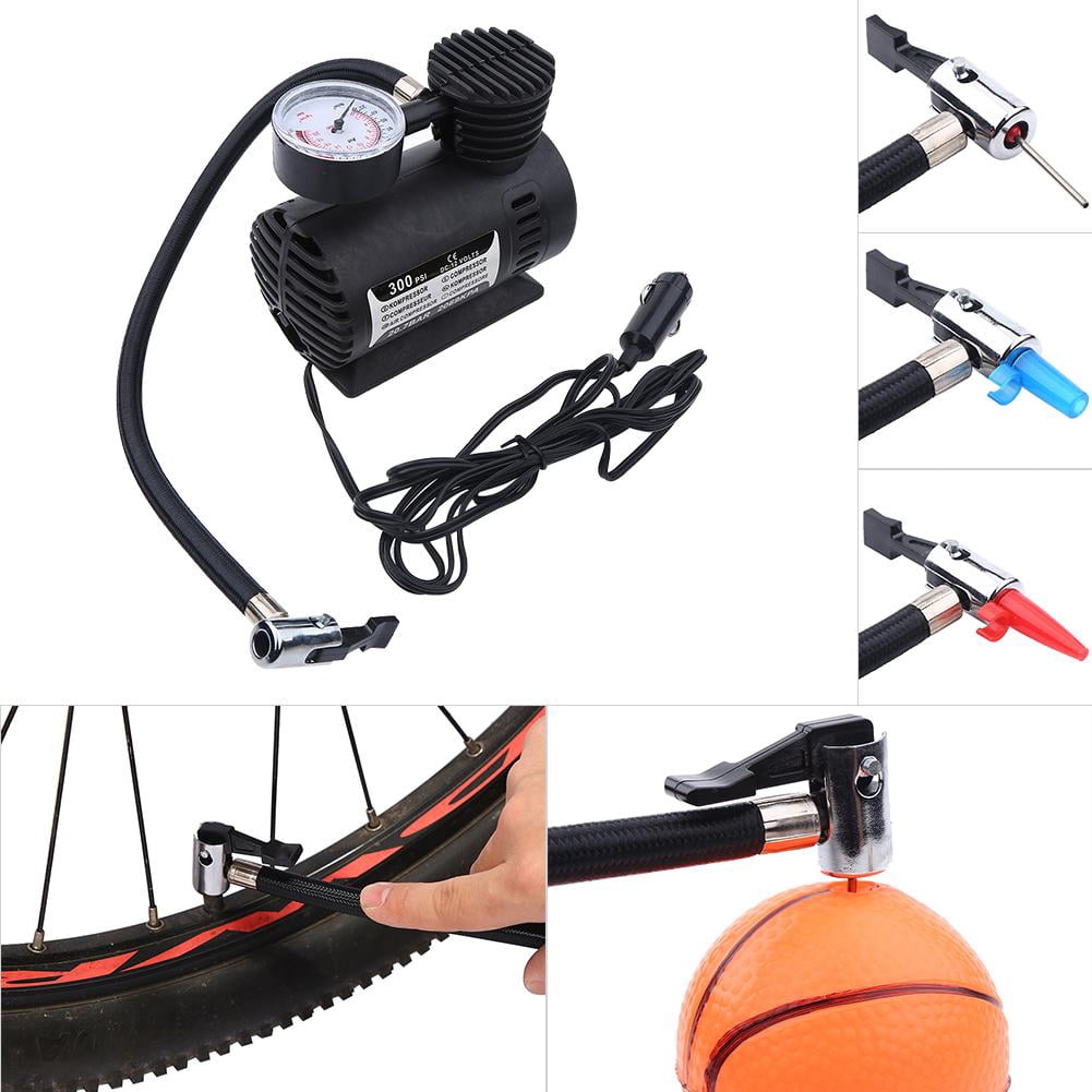 Tbest Portable Mini ABS Black 300 PSI 1-Stage Electric Air Compressor Pump 10 gal
