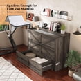 thumbnail image 4 of Amerlife Murphy Queen Size Bed with Storage and Charging Station, Rustic Gray, 4 of 9