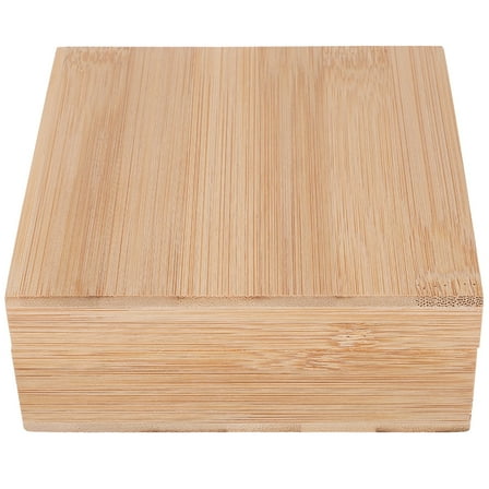 KONTONTY 1Pack Square Storage Boxes with Lids Wood Dustproof Organization for Office Use