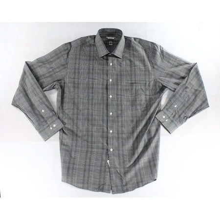 Van Heusen NEW Greystone Gray Mens Size 15 Button Down Dress Shirt