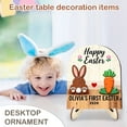 thumbnail image 5 of Wooden Easter Decor, Cute Table Ornaments for Living Room, Bedroom, Shelf and Desktop Display, Natural Wood Finish, 5 of 5