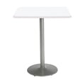 thumbnail image 5 of KFI Studios Mode 2.5' Square Bistro Table, Designer White, Silver Base, 5 of 6