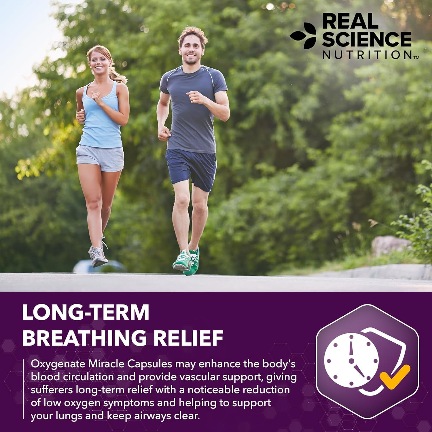 Real Science Nutrition Oxygenate Miracle - 60 Caps for Lung Support