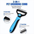 thumbnail image 2 of Dematting Comb for Dogs and Cats, Double-Sided Pet Grooming Tool for Loose Hair, Tangles, Mats and Undercoat, 2 of 7