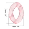 thumbnail image 2 of Unique Bargains 100Pack Acrylic Chain Linking Rings, Transparent Plastic Chain Links, Pale Pink, 2 of 7