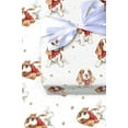 thumbnail image 3 of Watercolor Basset Hound Dog in Snow with Red Bandana Christmas Wrapping Paper, 3 of 7