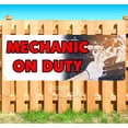 thumbnail image 1 of Mechanic On Duty 13 oz Vinyl Banner With Metal Grommets, 1 of 4