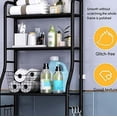 thumbnail image 5 of Over The Toilet Storage Rack, 3 Tier Freestanding Bathroom Organizer Shelf, Anti-Rust Metal Space Saving Laundry & Toilet Storage Rack, Black, 5 of 7