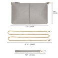 thumbnail image 2 of UTO Small Crossbody Clutch Purse for Women Genuine Leather Ladies Wristlet Wallet Handbag for Daily Traval(Grey), 2 of 6