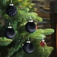 thumbnail image 2 of Velvet Flocked Shatterproof Christmas Ornament Hanging Decorative Bulbs For Holiday Party, 2 of 4