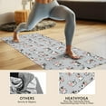 thumbnail image 4 of Gray Cow Expression Pattern Hot Yoga Mat Towel Non Slip for Hot Yoga - Quick-Drying Yoga Mat Cover with 4 Corner Pockets with Travel Bag - Hot Yoga Towel Non Slip Grip Moisture Wicking Sweat 70"x26", 4 of 6