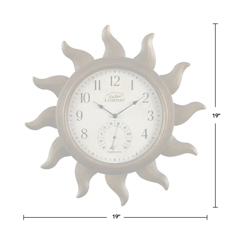 FirsTime & Co. Sundeck Outdoor Clock, Aged Copper