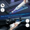 thumbnail image 4 of Handheld Vacuum Cordless, 19000Pa Brushless Car Vacuum Cleaner and Air Duster, Portable Hand Held Vacuum Rechargeable with Multi-Nozzles, Dust Busters for Car, Home, Pet Hair, Office, Keyboards,White, 4 of 7