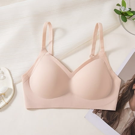 Juslio Push Up Bra Athletic Padded Breathable Solid Sports Bras for Women