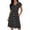 *Black, variant on ClodeEU Women's Polka Dot Flutter Sleeve V Neck Cinched Waist Dress ,Casual Midi Dress White,Womens Plus L