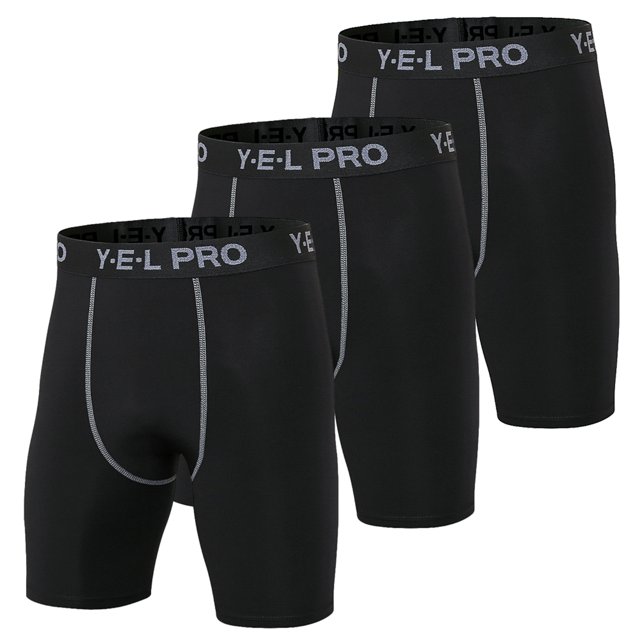 Pack de 3 calzoncillos bóxer transpirables para hombre YEL ropa interior deportiva compresión