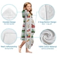 thumbnail image 7 of Cartoon Tractors Carrots Gray Pattern Hooded Bath Towel，60"x35" for Ages 3 To 12 Kids, Quick Dry Lightweight Soft Microfiber Hood Beach Towel Cover Up for Kids, 7 of 7