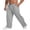 Grey, variant on Mens Lightweight Sweatpants Baggy Sweat Pants Open Bottom Workout Pants for Men Grey Cotton Sweatpants with Pockets