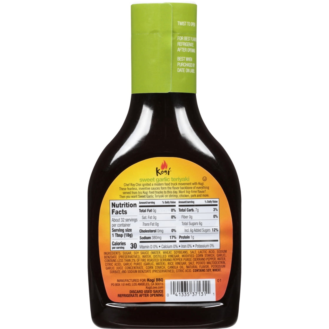 (2 pack) Kogi Sweet Garlic Teriyaki Marinade and Sauce 16 fl oz