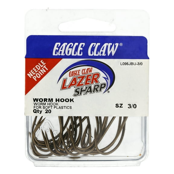 V.I.P. Lazer Sharp Z-Bend Sproat Worm Fishing Hook, Bronze