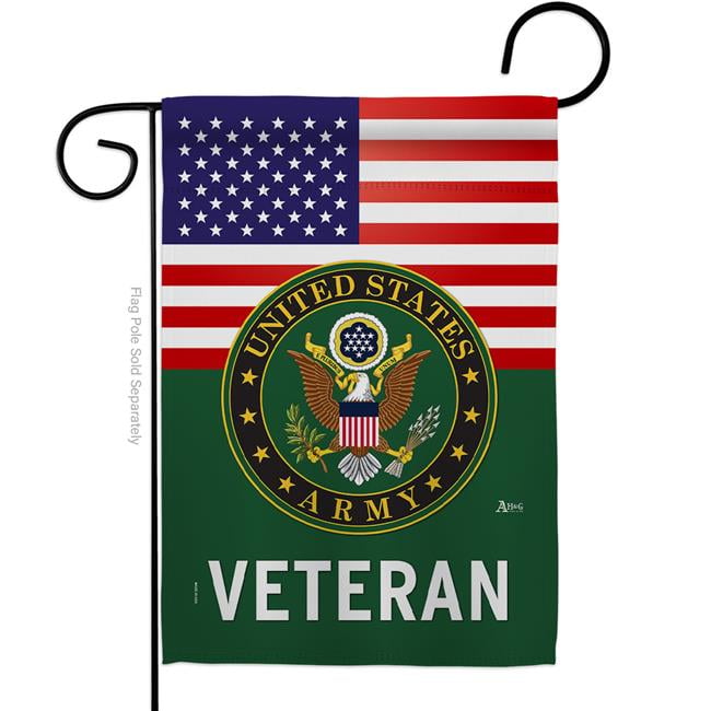 US Army Veteran Double-Sided Patriotic Garden Flag